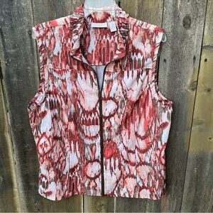Weekends by Chico’s Zippered Windbreaker Vest Sz. 3 (16)